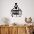 Merlin Megapap E27 metallic - glass ceiling light in black color Ø28x80cm.