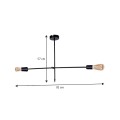 Nimo Megapap E27 metallic ceiling light in black color 92x12x57cm.