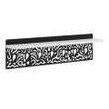 Wall hanger Novo Megapap made of metal - melamine color white - black 80x12.2x20cm.