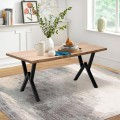 Walter Megapap Mdf/metallic table in acacia color 160x80x75cm.