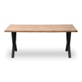 Walter Megapap Mdf/metallic table in acacia color 160x80x75cm.