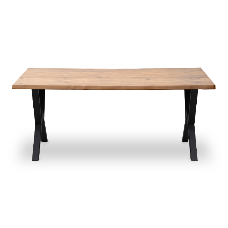 Walter Megapap Mdf/metallic table in acacia color 160x80x75cm.