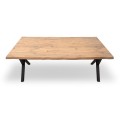 Walter Megapap Mdf/metallic table in acacia color 160x80x75cm.