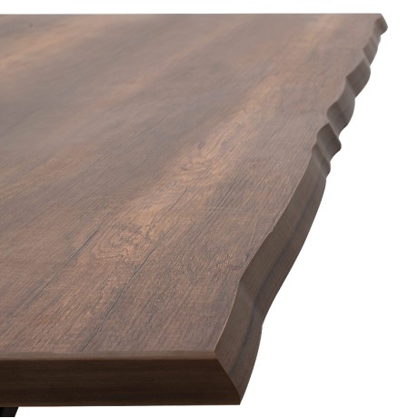 Walter Megapap Mdf/metallic table in walnut color 200x100x75cm.