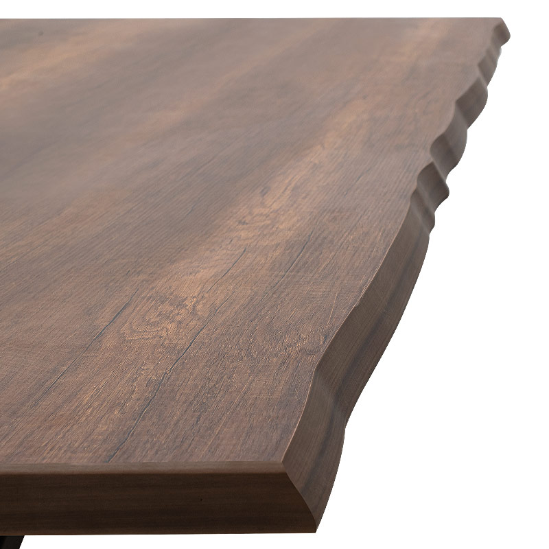 Walter Megapap Mdf/metallic table in walnut color 200x100x75cm.