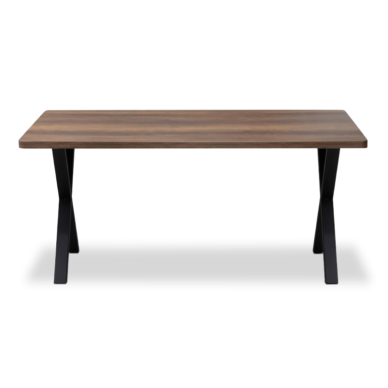Jeremy Megapap Mdf/metallic table in walnut color 140x80x75cm.