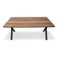Jeremy Megapap Mdf/metallic table in walnut color 140x80x75cm.