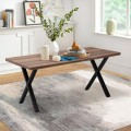 Jeremy Megapap Mdf/metallic table in walnut color 160x80x75cm.