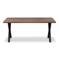 Jeremy Megapap Mdf/metallic table in walnut color 160x80x75cm.