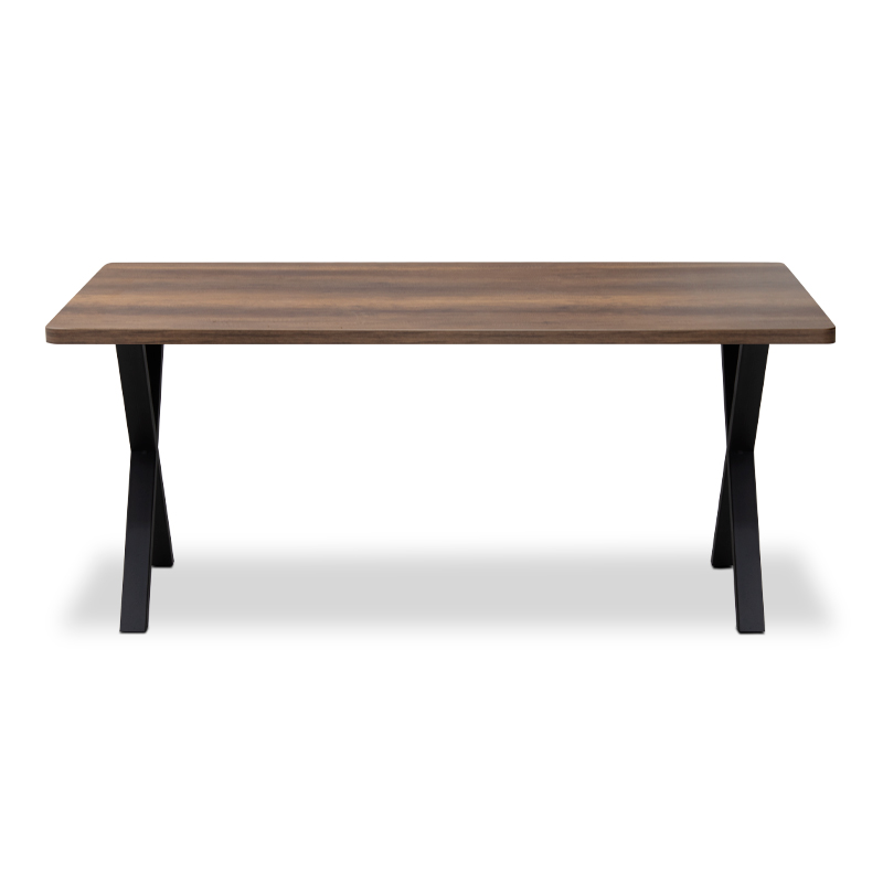Jeremy Megapap Mdf/metallic table in walnut color 160x80x75cm.