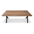 Jeremy Megapap Mdf/metallic table in walnut color 160x80x75cm.
