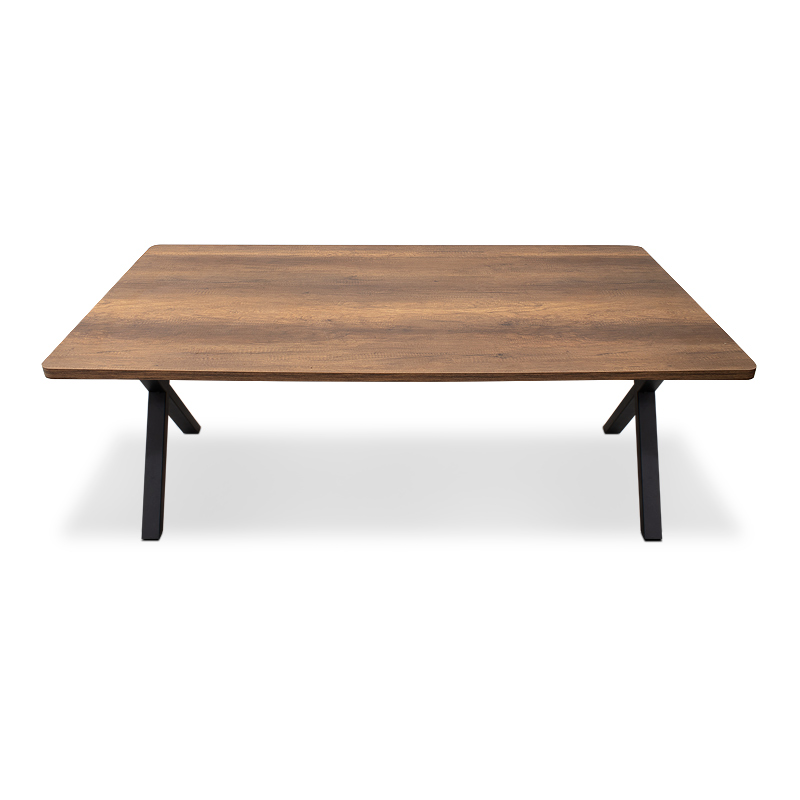 Jeremy Megapap Mdf/metallic table in walnut color 160x80x75cm.