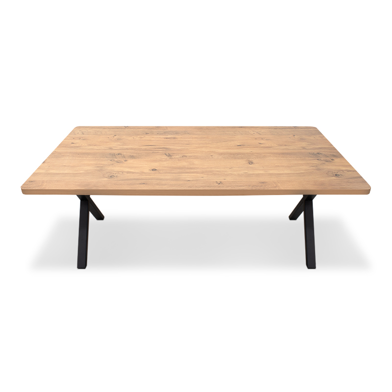 Jeremy Megapap Mdf/metallic table in acacia color 200x100x75cm.