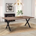 Jeremy Megapap Mdf/metallic table in walnut color 200x100x75cm.