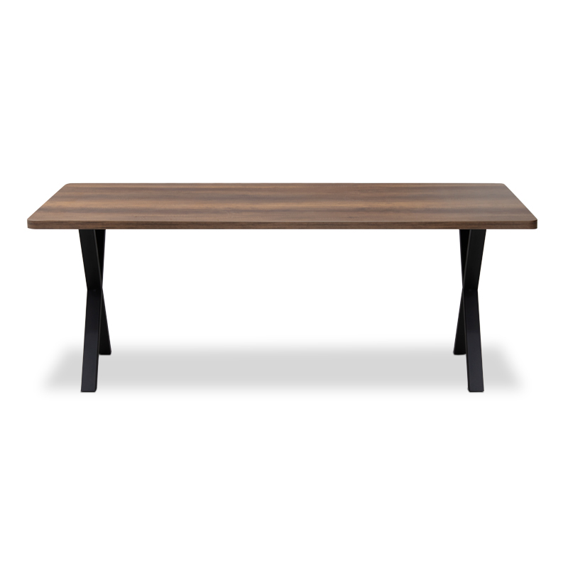 Jeremy Megapap Mdf/metallic table in walnut color 200x100x75cm.