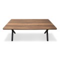 Jeremy Megapap Mdf/metallic table in walnut color 200x100x75cm.