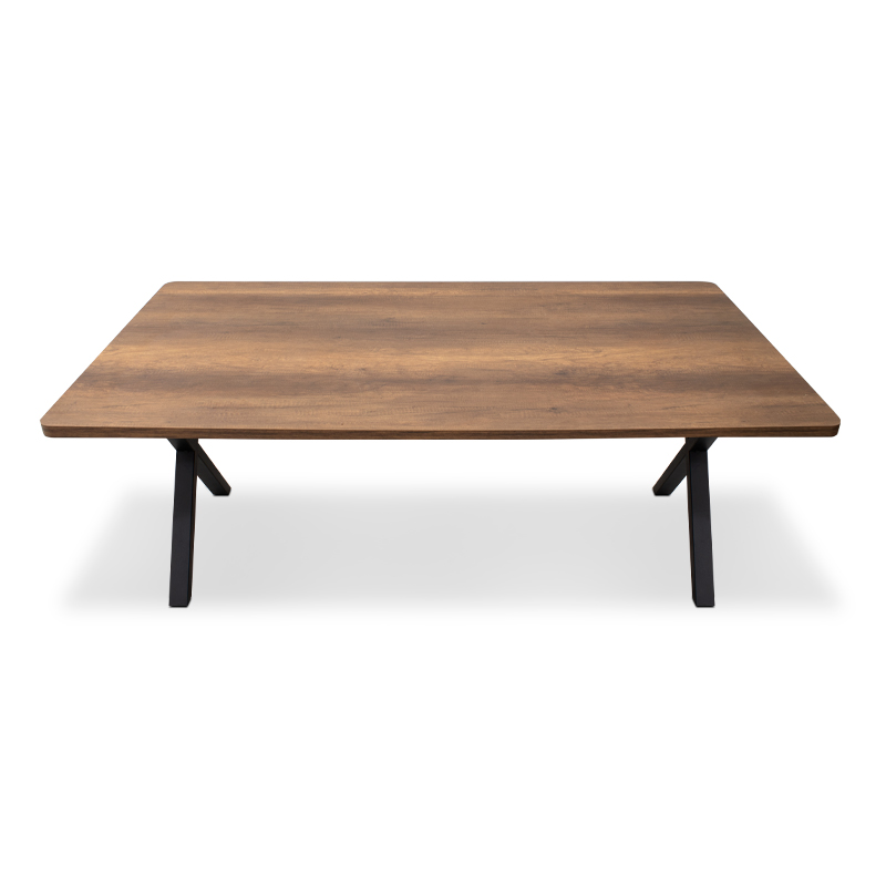 Jeremy Megapap Mdf/metallic table in walnut color 200x100x75cm.