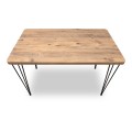 Roger Megapap Mdf/metallic table in acacia color 120x70x75cm.