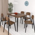 Levico Megapap Mdf/metallic table in smoked walnut color 120x70x75cm.