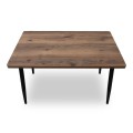 Levico Megapap Mdf/metallic table in smoked walnut color 120x70x75cm.