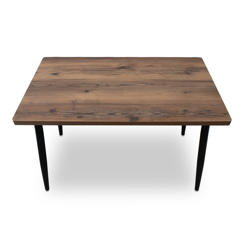 Levico Megapap Mdf/metallic table in smoked walnut color 120x70x75cm.