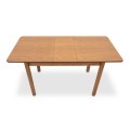 Bergen Megapap table solid wood expandable in walnut color 120/150x68x77cm.