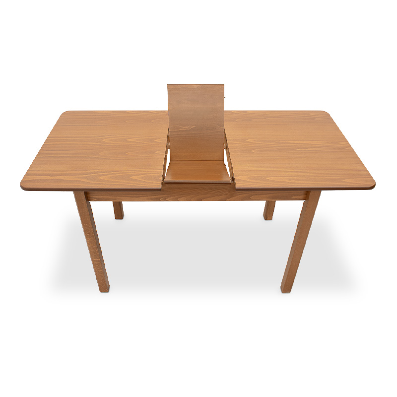 Bergen Megapap table solid wood expandable in walnut color 120/150x68x77cm.