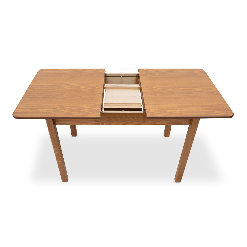 Bergen Megapap table solid wood expandable in walnut color 120/150x68x77cm.