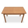 Bergen Megapap table solid wood expandable in walnut color 120/150x68x77cm.