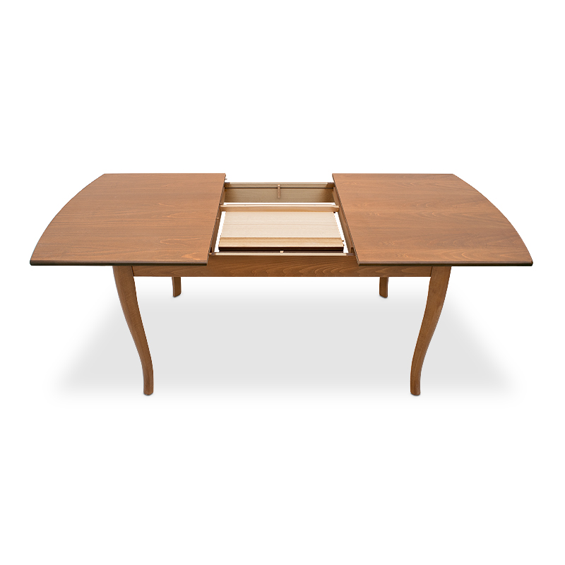 Belfast Megapap table solid wood expandable in walnut color 150/200x89x78cm.