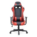 Καρέκλα γραφείου Gaming Alonso Megapap από τεχνόδερμα χρώμα κόκκινο - μαύρο 67x70x125/135 εκ.