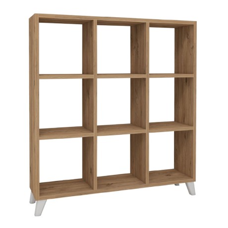 Βιβλιοθήκη Saul Megapap χρώμα pine oak 88,2x20x88,2εκ.