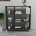 Saul Megapap melamine bookcase in anthracite color 88,2x20x88,2cm.