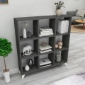 Saul Megapap melamine bookcase in anthracite color 88,2x20x88,2cm.