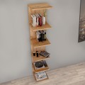 Ogden Megapap melamine bookcase in pine oak color 34,5x30x180cm.