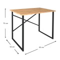 Rilke Megapap melamine - metal office desk in pine oak color 90x60x75cm.