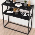 Castel Megapap metal - melamine console in black marble effect color 90x33,5x90cm.