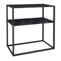 Castel Megapap metal - melamine console in black marble effect color 90x33,5x90cm.