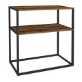 Castel Megapap metal - melamine console in black - smoked walnut color 90x33,5x90cm.