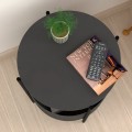 Kalid Megapap melamine- fabric side table in anthracite - grey color 43x43x60cm.