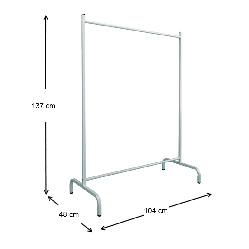 Silman Megapap metallic floor hanger in white color 104x48x137cm.