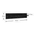 Kery Megapap melamine wall hanger in black marble effect color 80x11x18cm.