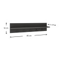 Kery Megapap melamine wall hanger in anthracite color 80x11x18cm.