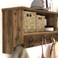 Ottila Megapap melamine wall hanger in smoked walnut color 120x22x37cm.