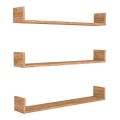 Tyrion Megapap 3 pieces melamine wall shelves in pine oak color 90x15x12cm.