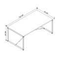 Harte Megapap metal - melamine coffe table in anthracite color 100x55x42cm.