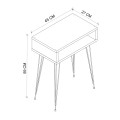 Κομοδίνο μελαμίνης Scott Megapap χρώμα λευκό 40x30x60εκ.