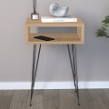 Scott Megapap melamine side table in sapphire oak color 40x30x60cm.