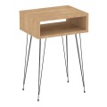 Scott Megapap melamine side table in sapphire oak color 40x30x60cm.