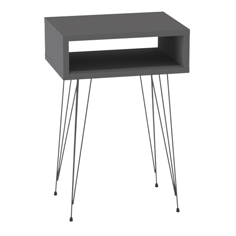Scott Megapap melamine side table in anthracite color 40x30x60cm.